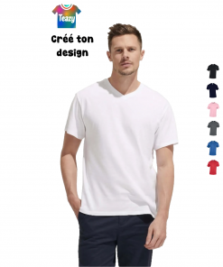 T-shirt homme col en V basique confort