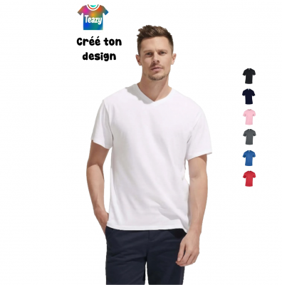 T-shirt homme col en V basique confort