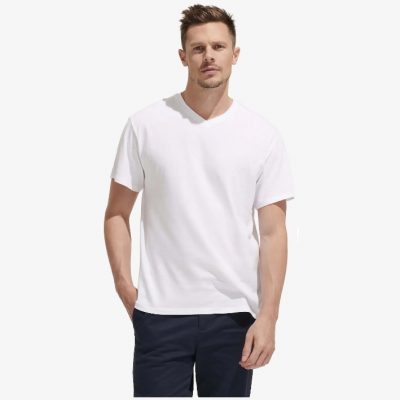T-shirt homme col en V basique confort