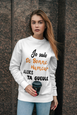 Sweat-shirt femme Bonne humeur
