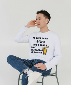Sweat-shirt homme je bois la bière