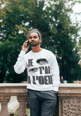 Sweat-shirt homme je t'ai à l'oeil
