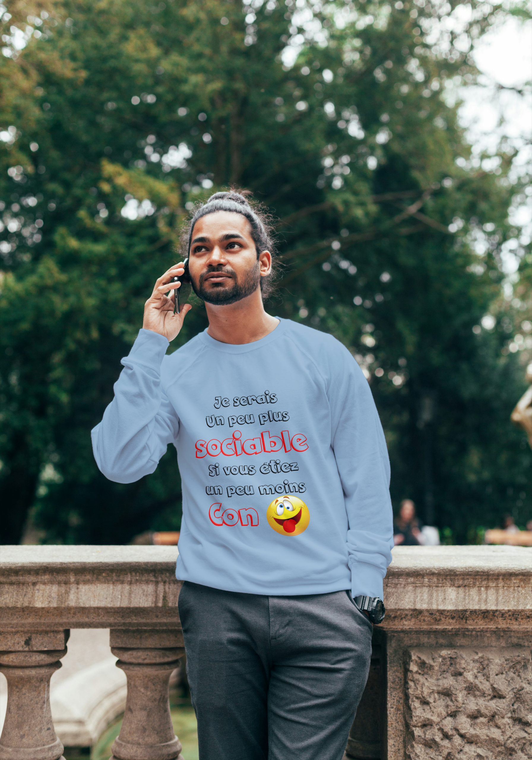Sweat-shirt homme Moins con