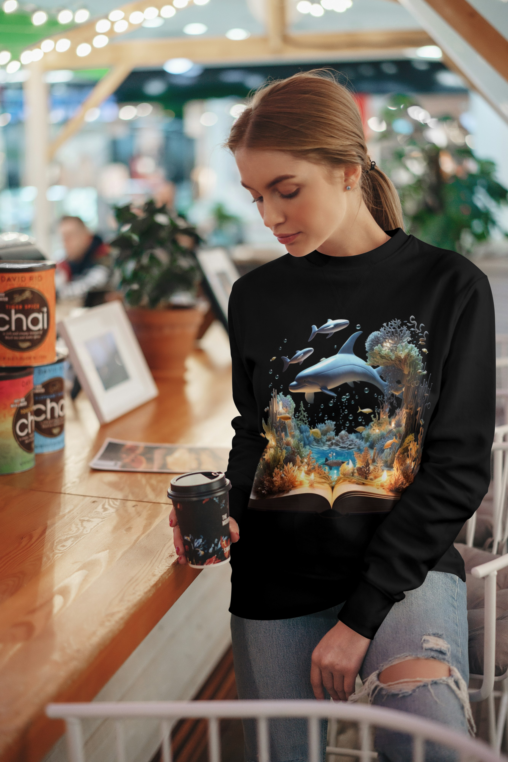 Sweat-shirt femme Dauphin