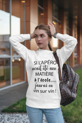 Sweat-shirt femme Si l'apéro