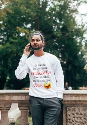 Sweat-shirt homme Moins con