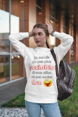 Sweat-shirt femme moins con