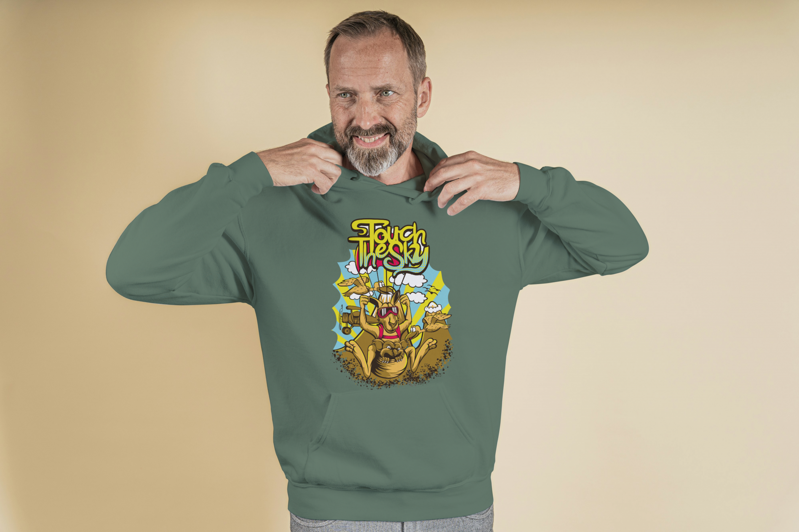 Sweat à capuche homme Kangourou