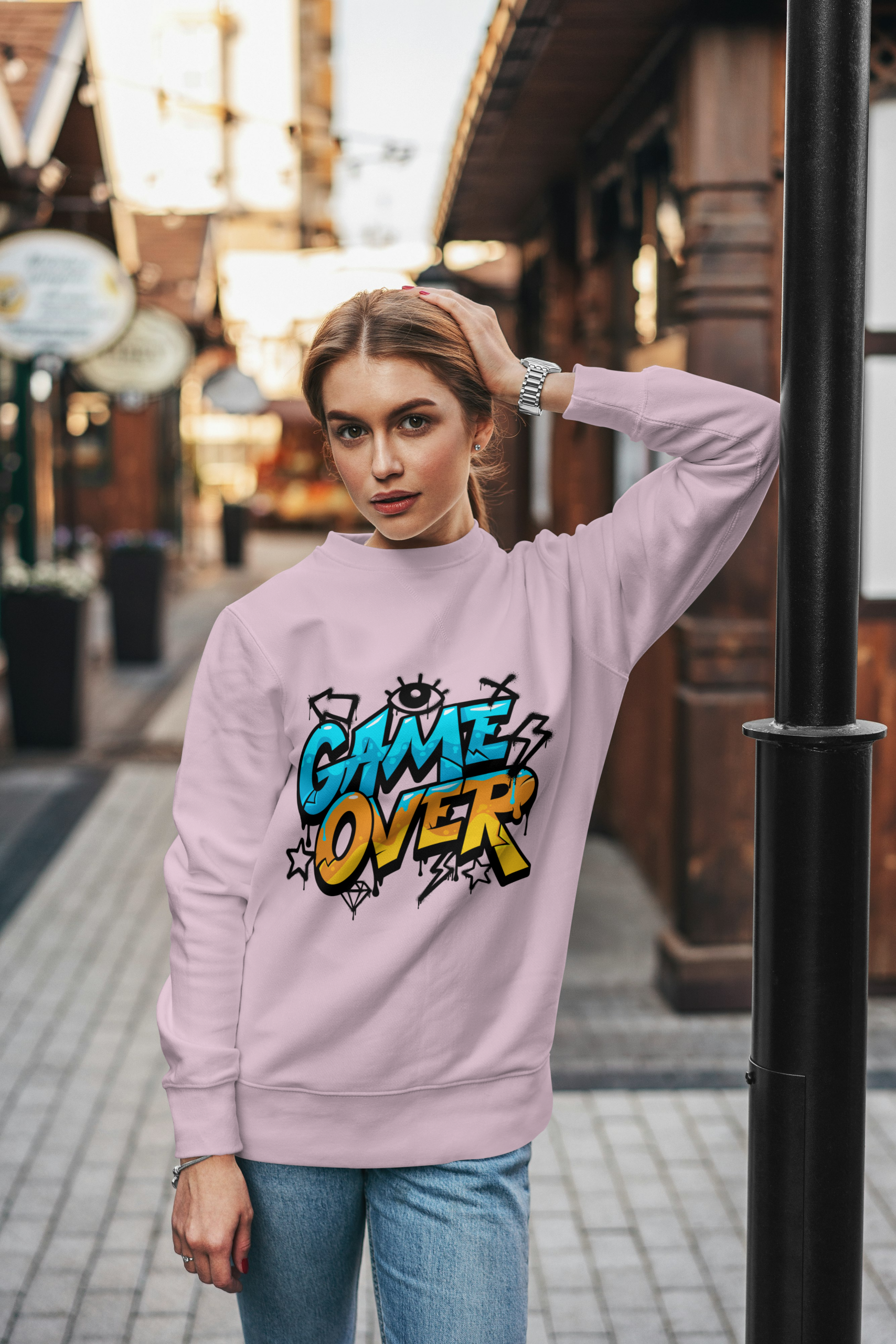 Sweat-shirt femme Game Over