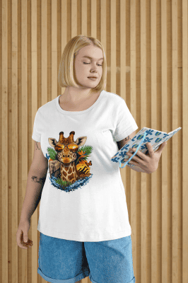 T-shirt femme girafe